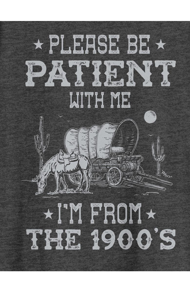 True Nation by DXL Big & Tall I'm From The 1900's Graphic Tee, Alternate, color, Charcoal Heather