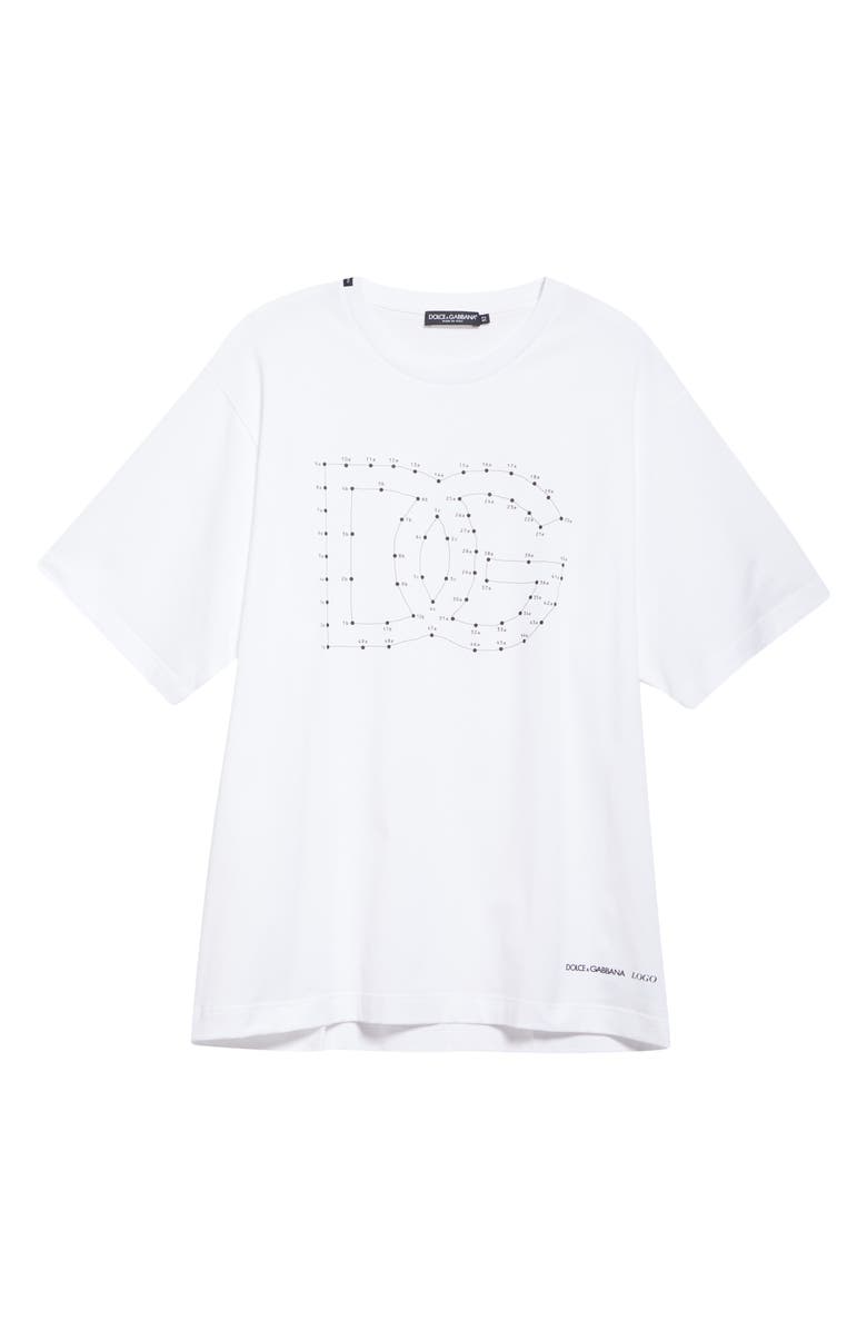 Dolce&Gabbana Cotton Logo Graphic T-Shirt, Main, color, W0800 Bianco Ottico