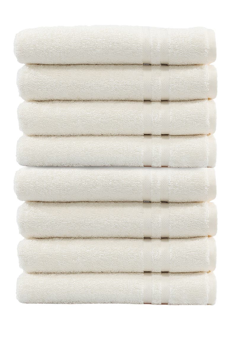 Denzi Hand Towels - Set of 8 - Cream, Main, color, CREAM