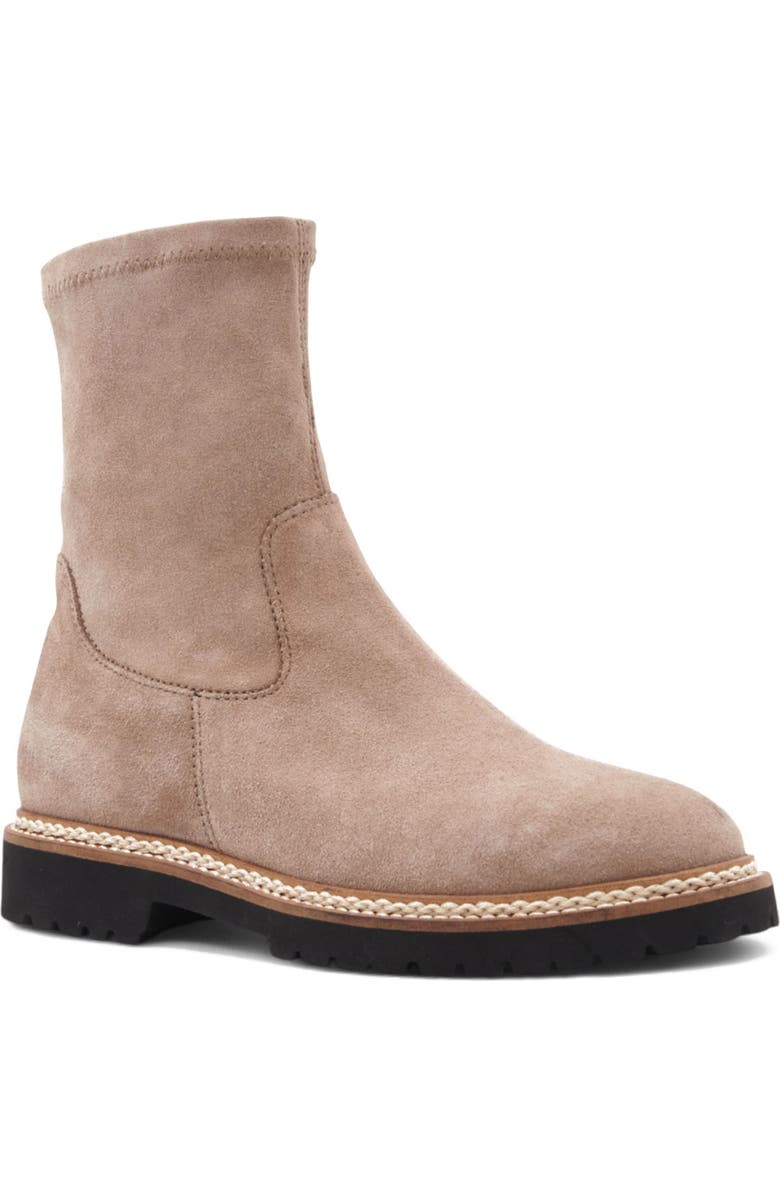 Aquatalia Maryann Weatherproof Suede Bootie, Main, color, Taupe Suede