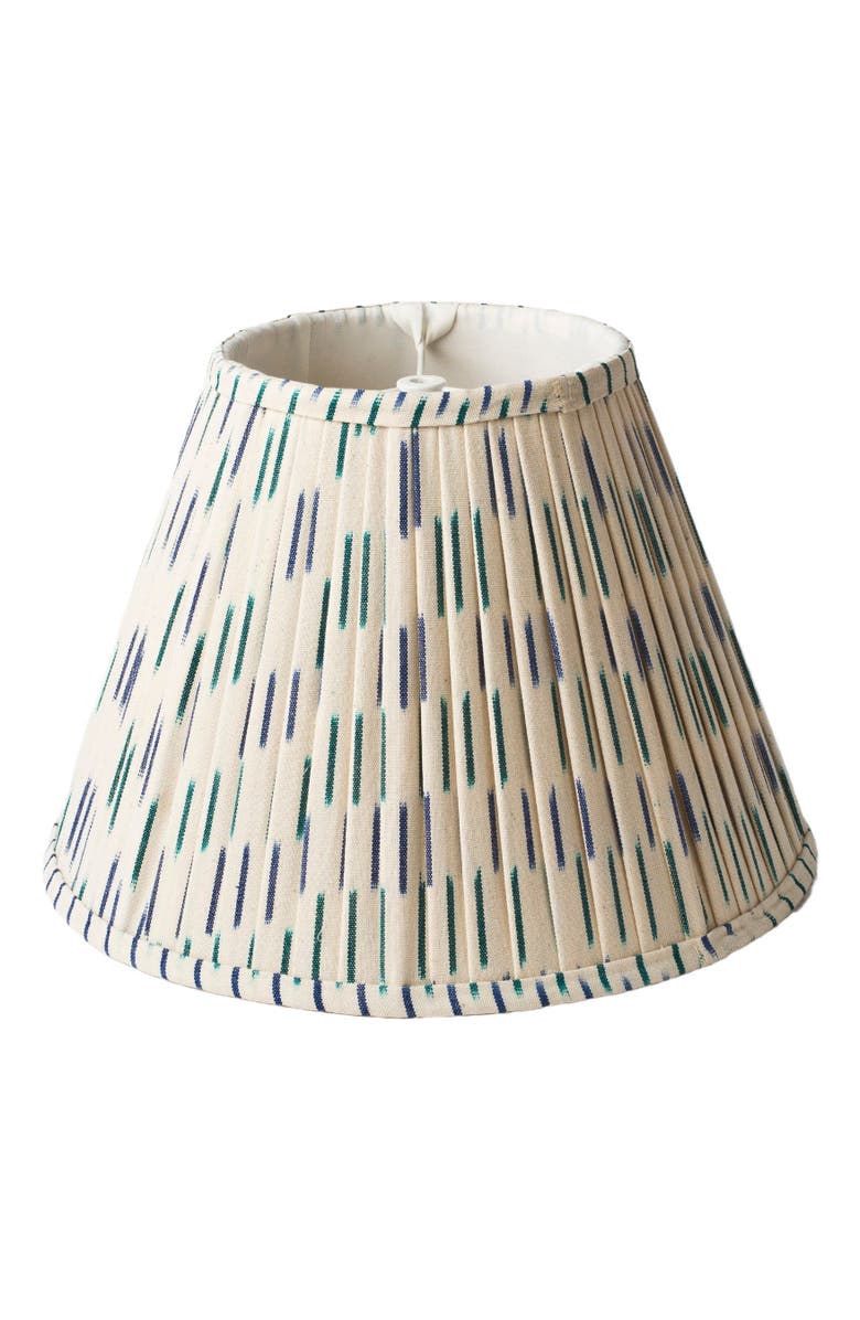 Mela Artisans Ikat Blue Pleated Lampshade, Alternate, color, Beige