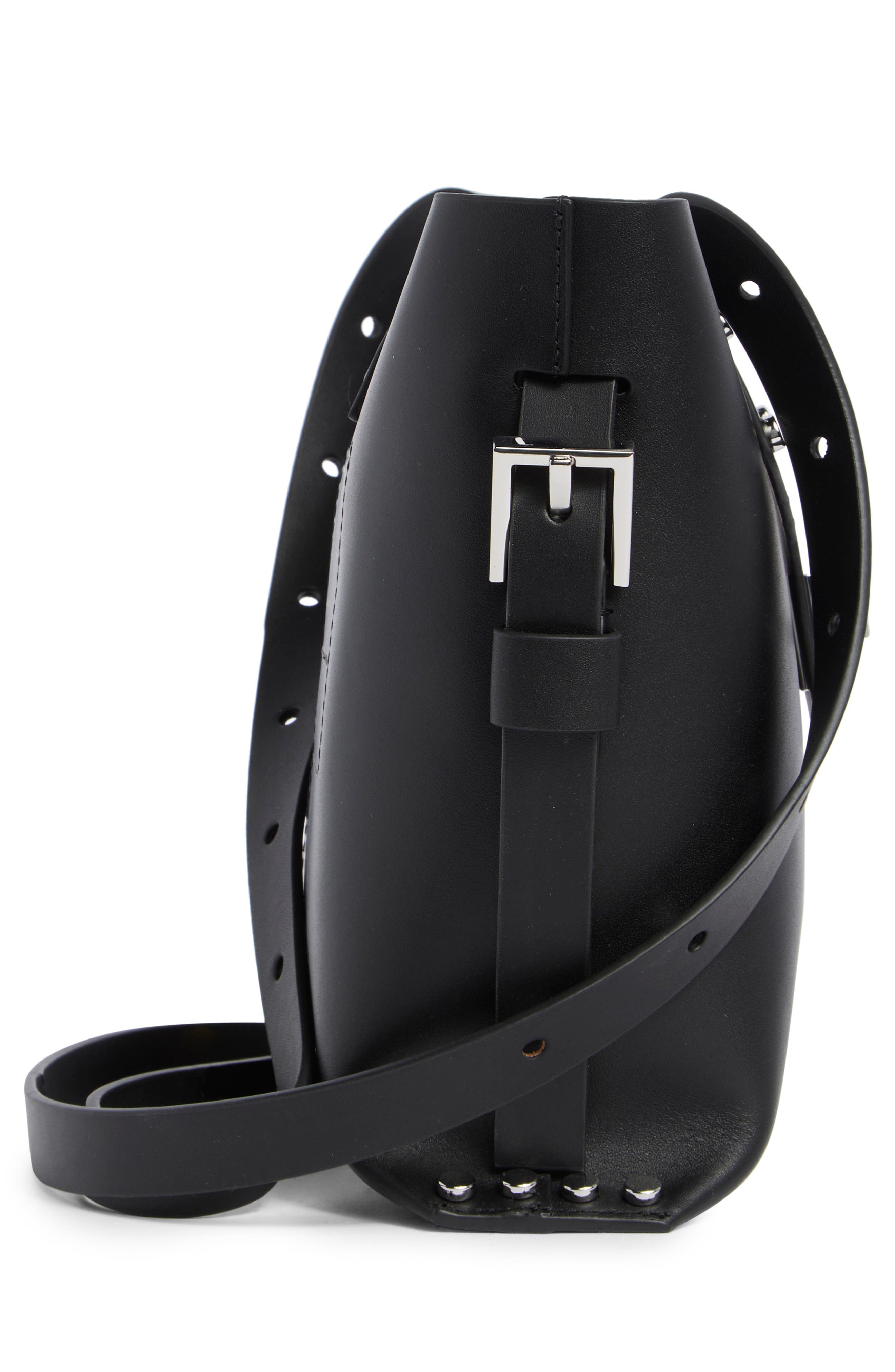 AllSaints Miro Crossbody Bag, Alternate, color, Black