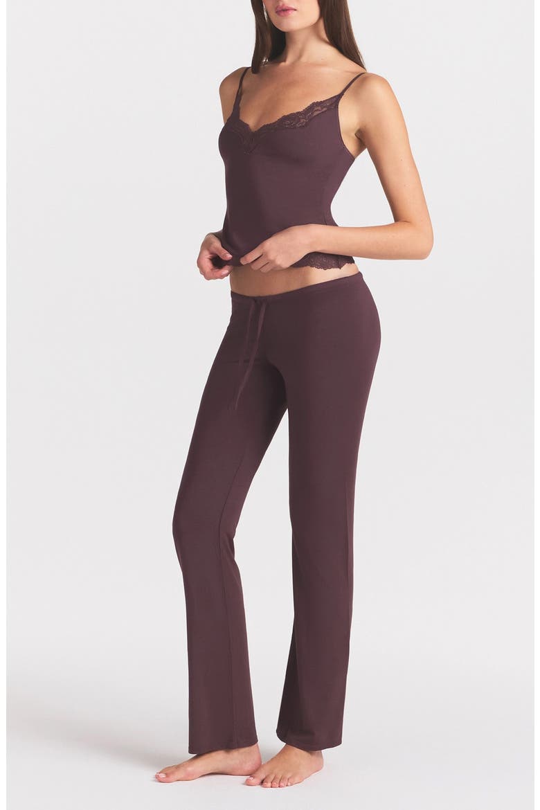 Sleep Cami and Pant Set, Alternate, color, RAISIN