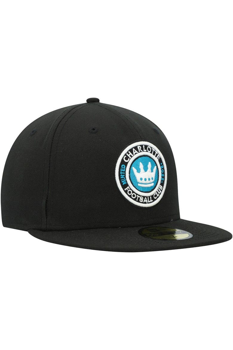Men's New Era Black Charlotte FC Primary Logo 59FIFTY Fitted Hat, Alternate, color, Black