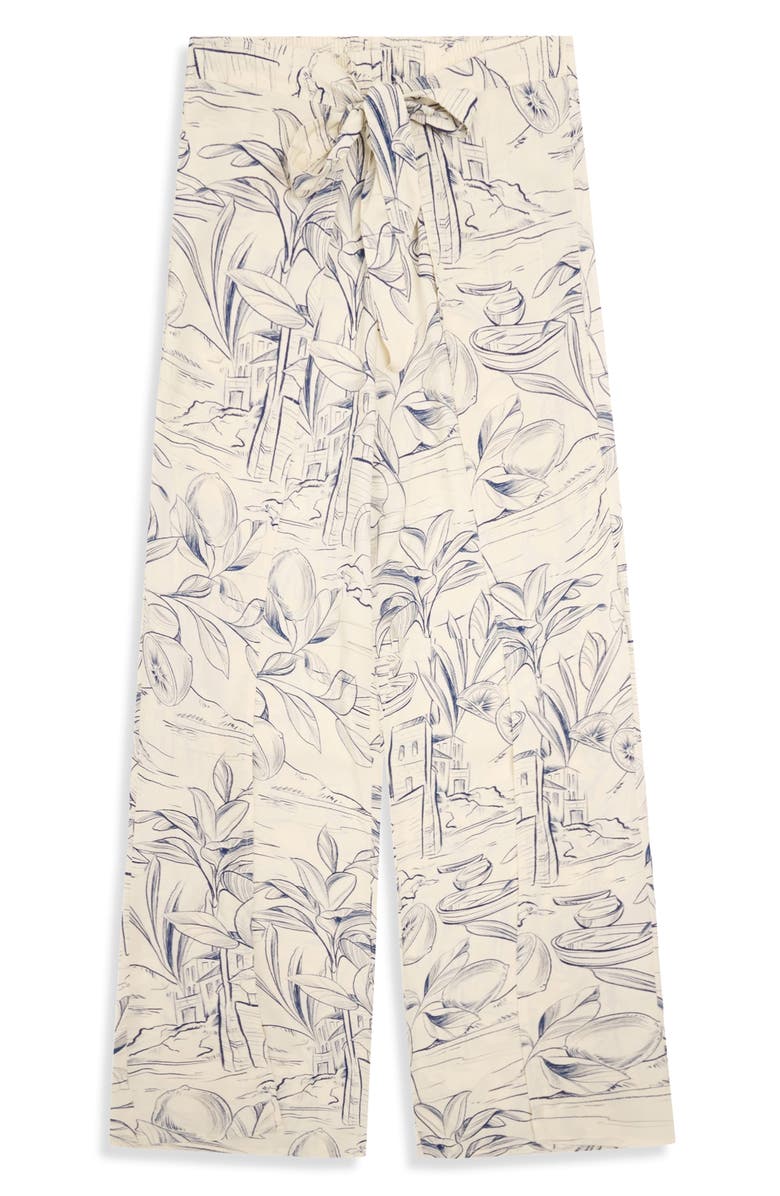 CARIBBEAN JOE Breezy Wide Leg Pants, Alternate, color, Ivory