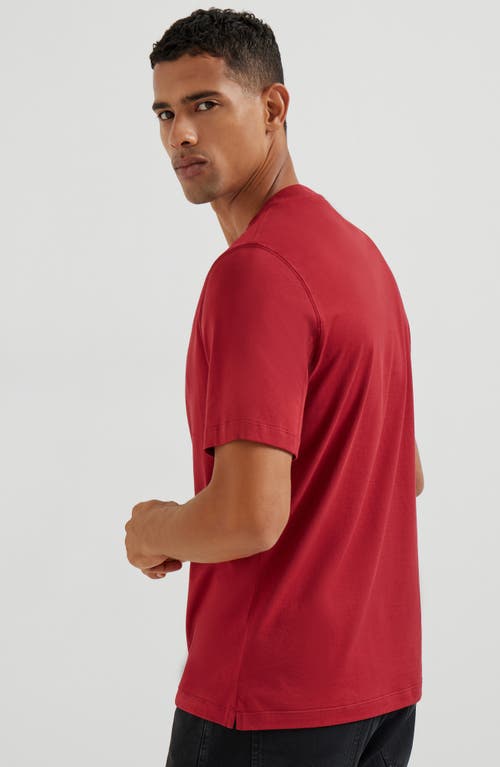 Brunello Cucinelli Cotton Jersey Crew Neck T-shirt With Logo Clothing
