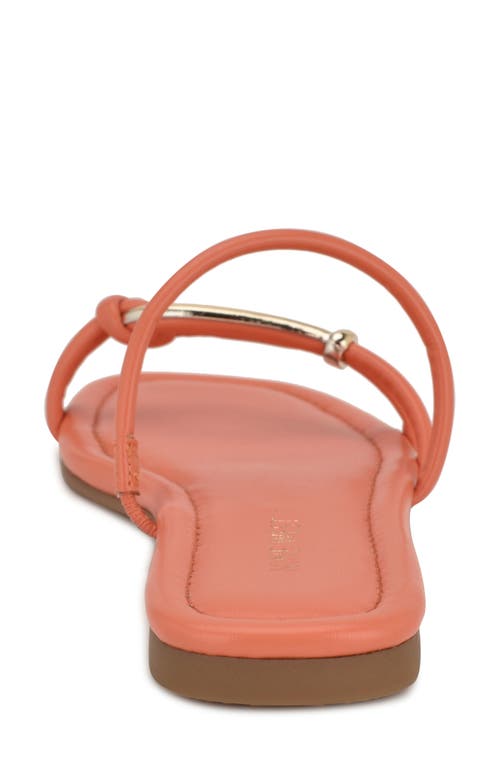 Nine West Tigra Slide Sandal In Orange