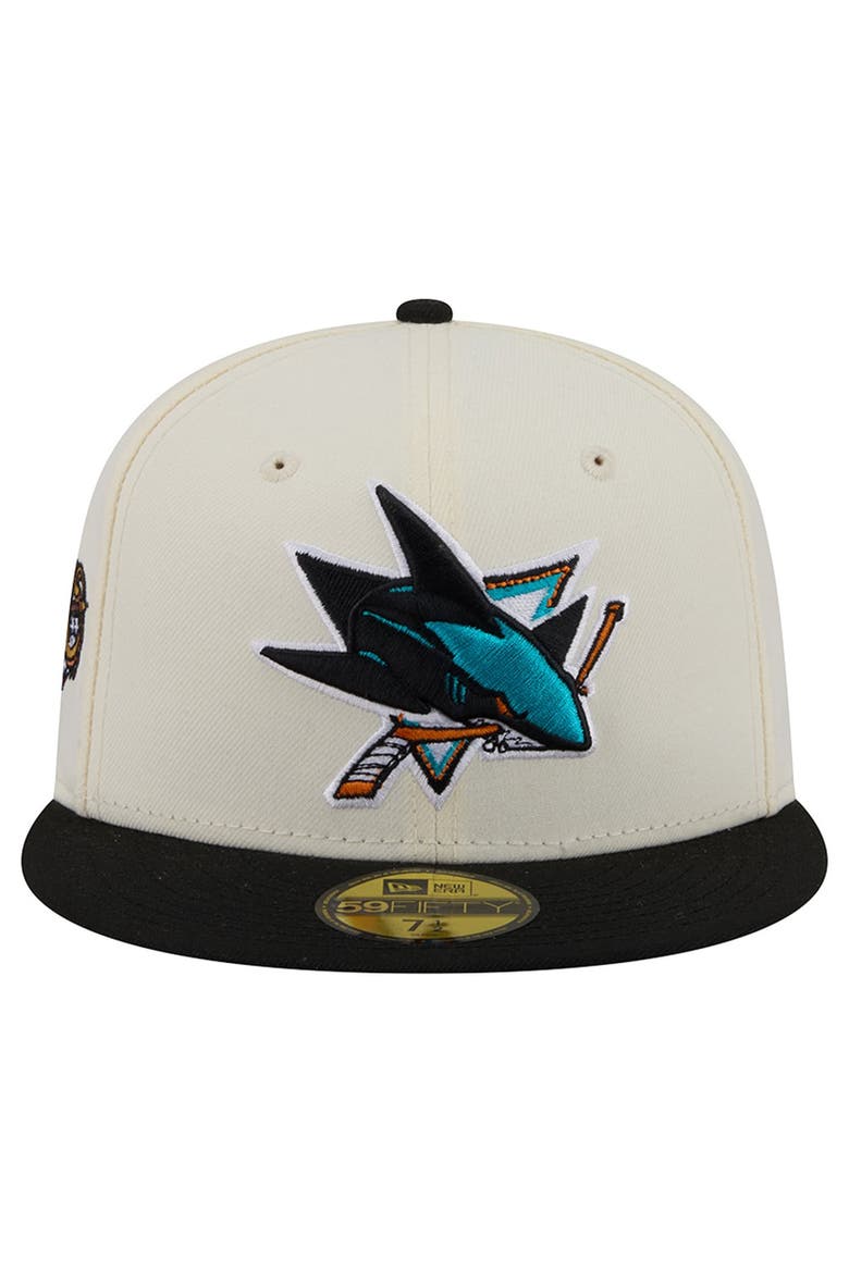 Men's New Era  Cream San Jose Sharks America's 250th Two-Tone 59FIFTY Fitted Hat, Alternate, color, Cream