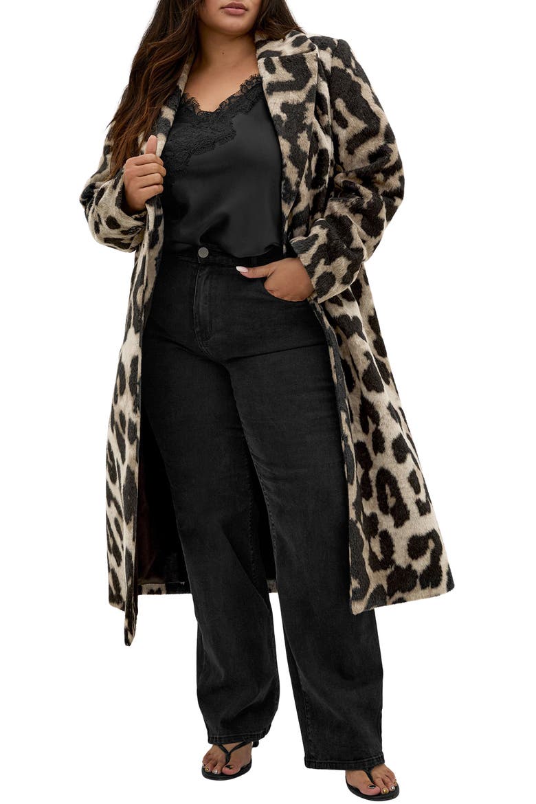 Print Coat, Main, color, LEOPARD
