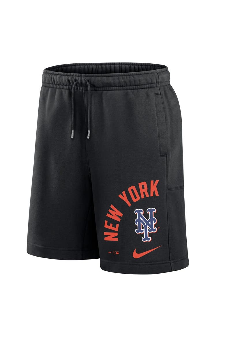 Men's Nike Black New York Mets Arched Kicker Shorts, Alternate, color, Black