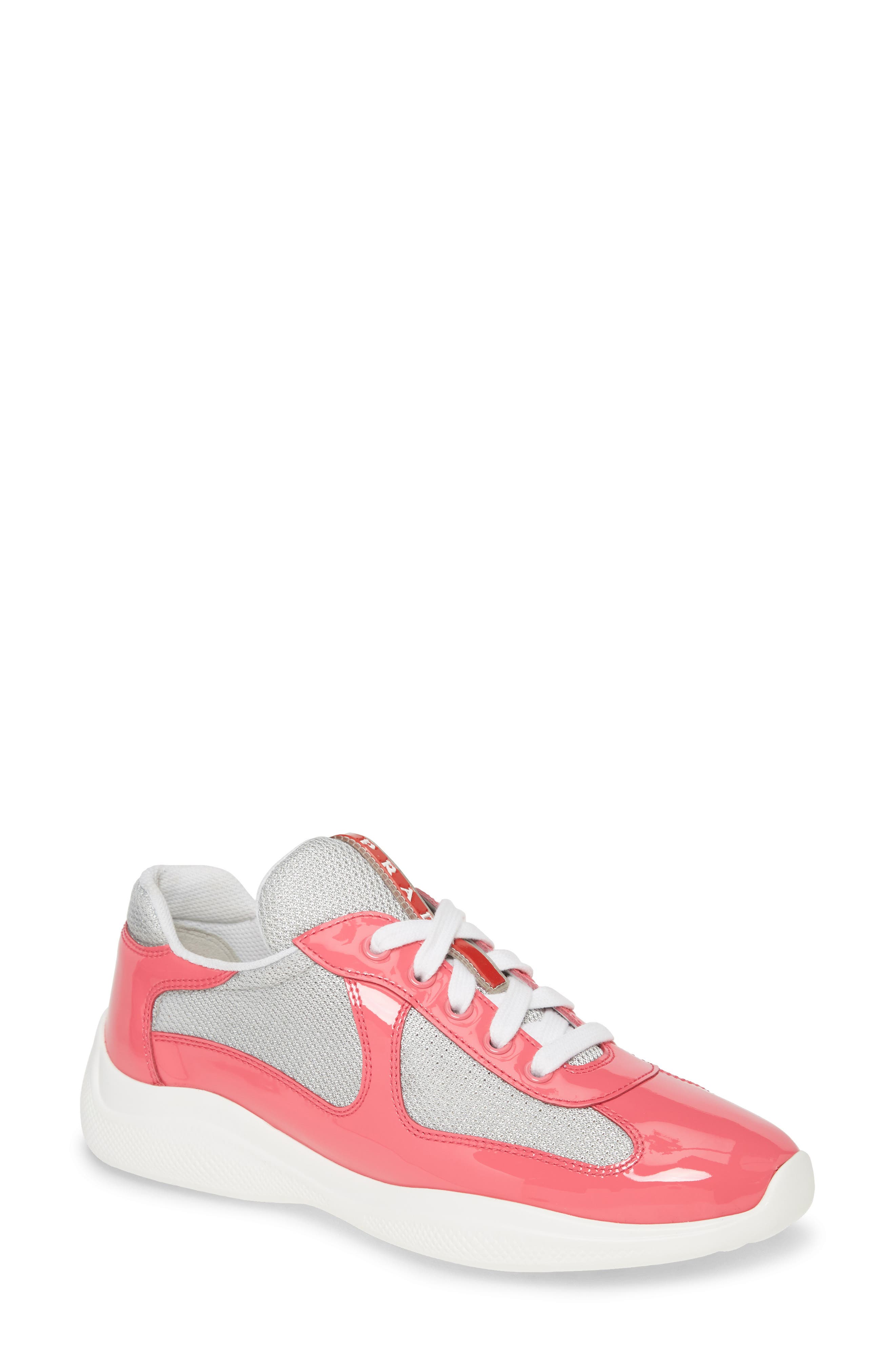 Prada Logo Low Top Sneaker, Main, color, 