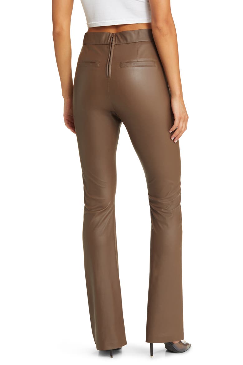 Hoyt Mini Bootcut Faux Leather Pants, Alternate, color, MOVE FORWARD