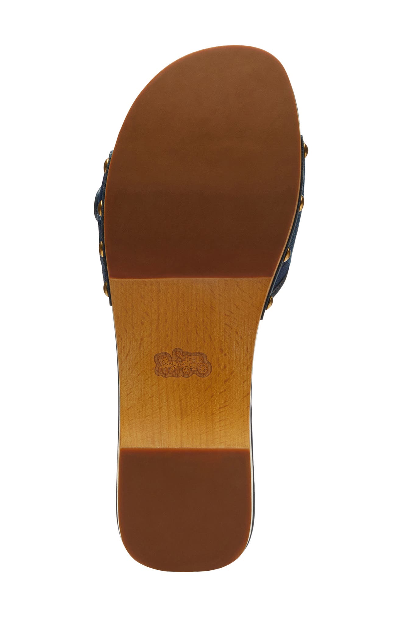 COACH Margot Denim Patchwork Slide Sandal, Alternate, color, 