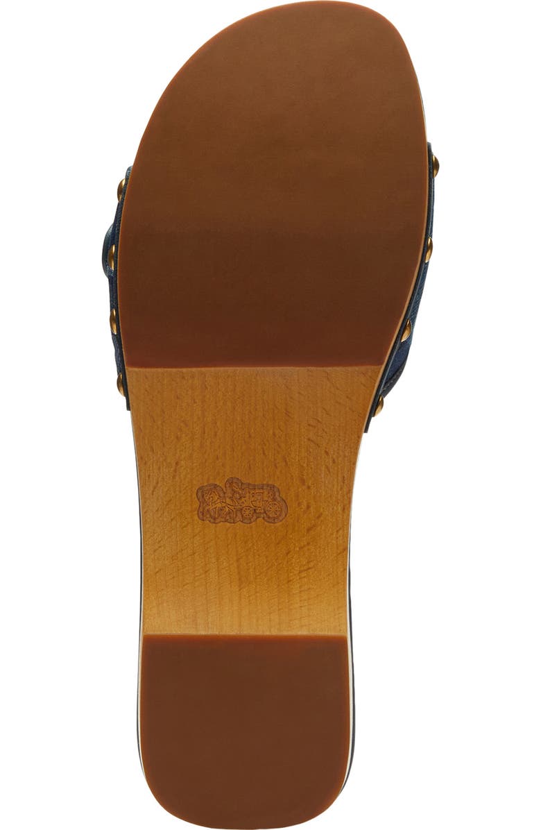 COACH Margot Denim Patchwork Slide Sandal, Alternate, color,