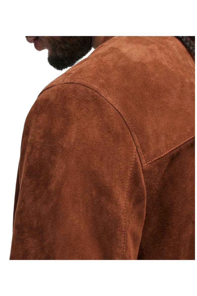 Kemble Suede Bomber Jacket, Alternate, color, AGED WALNUT BROWN