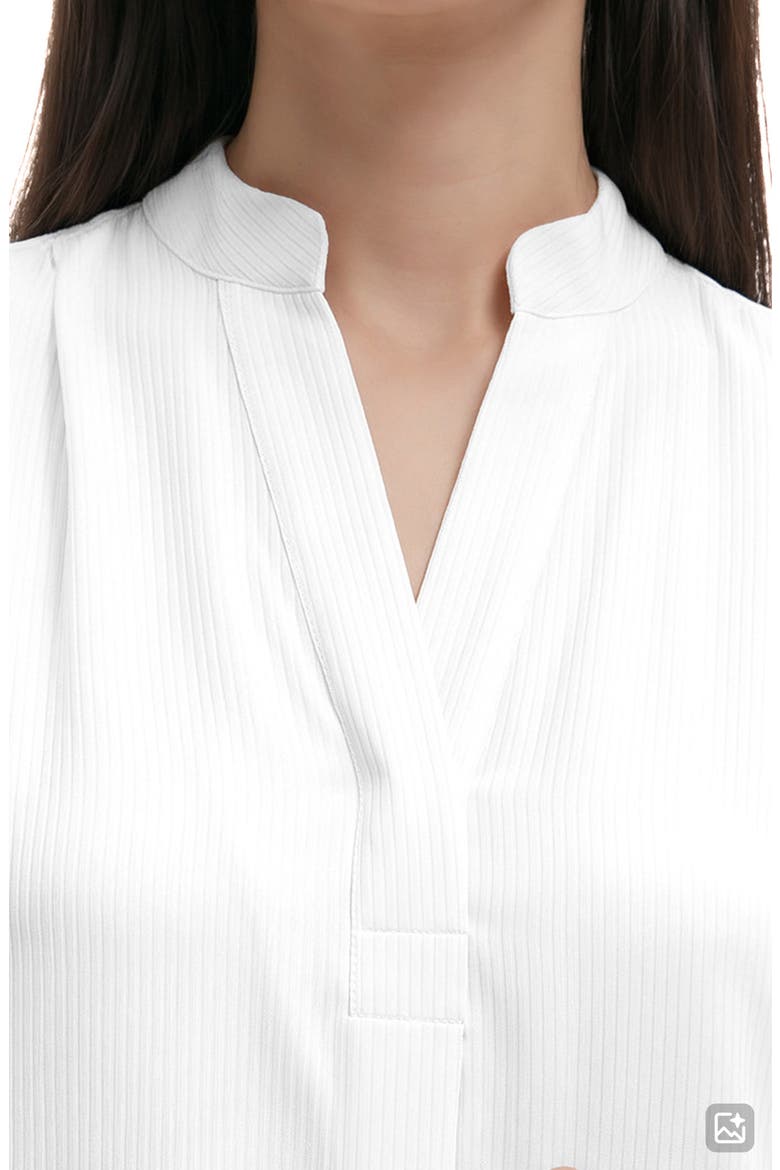 Textured Crepe Long Sleeve Top, Alternate, color, WHITE DOVE