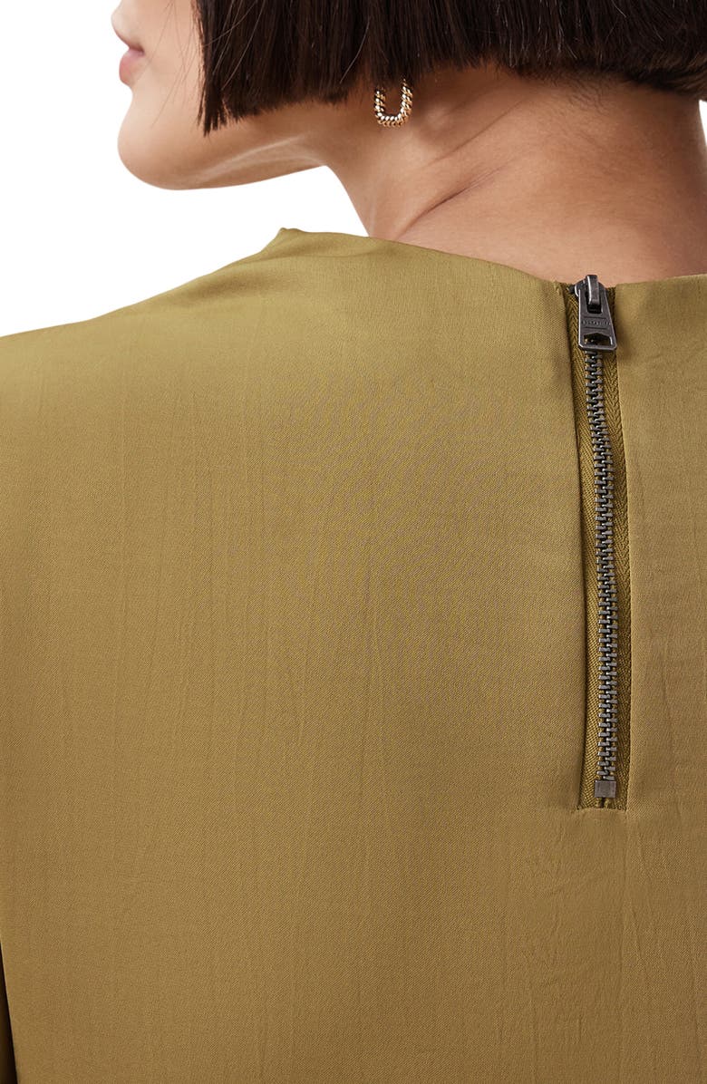 AllSaints Leslie Side Ruched Top, Alternate, color, Cumin Brown