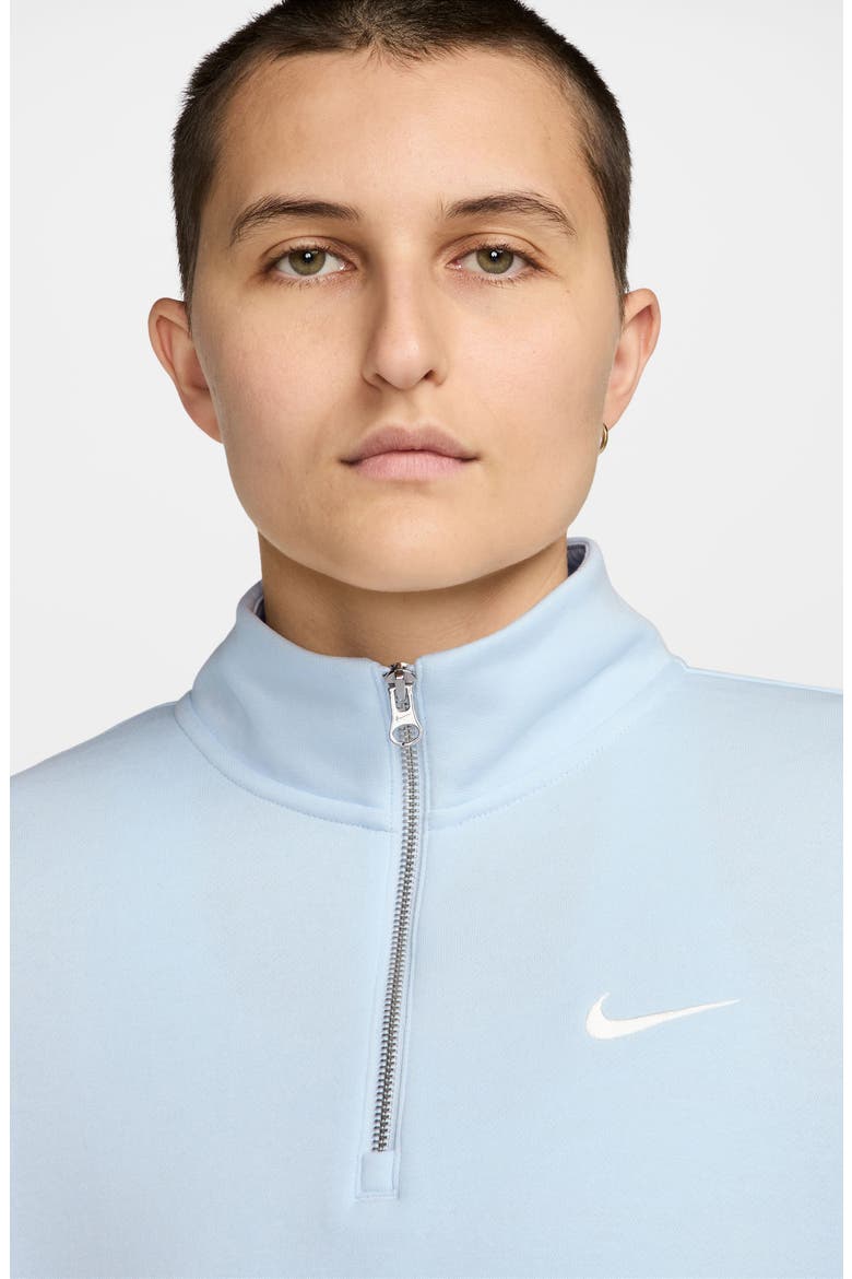 Sportswear Phoenix Oversize Fleece Quarter Zip Top, Alternate, color, BLUE TINT/ SAIL
