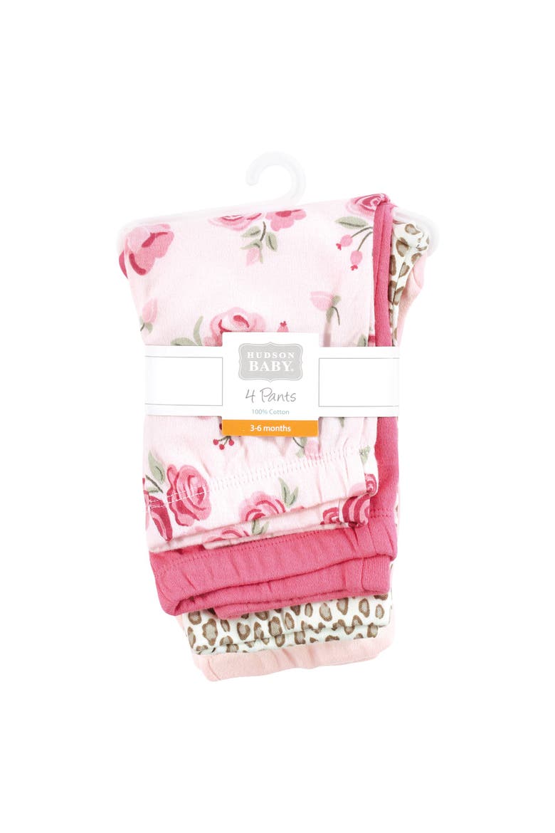 Four-Piece Collection of Versatile Pants Bottoms, Alternate, color, Blush Rose Leopard