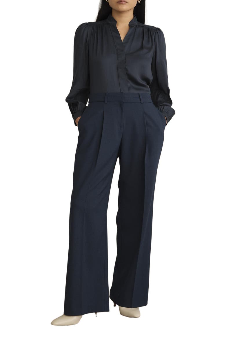 Lauren Wide Pants, Alternate, color, Dark Slate Blue