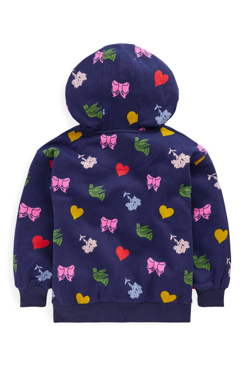 Kids' Print Cotton Hoodie, Alternate, color, COLLEGE NAVY FESTIVE FUN