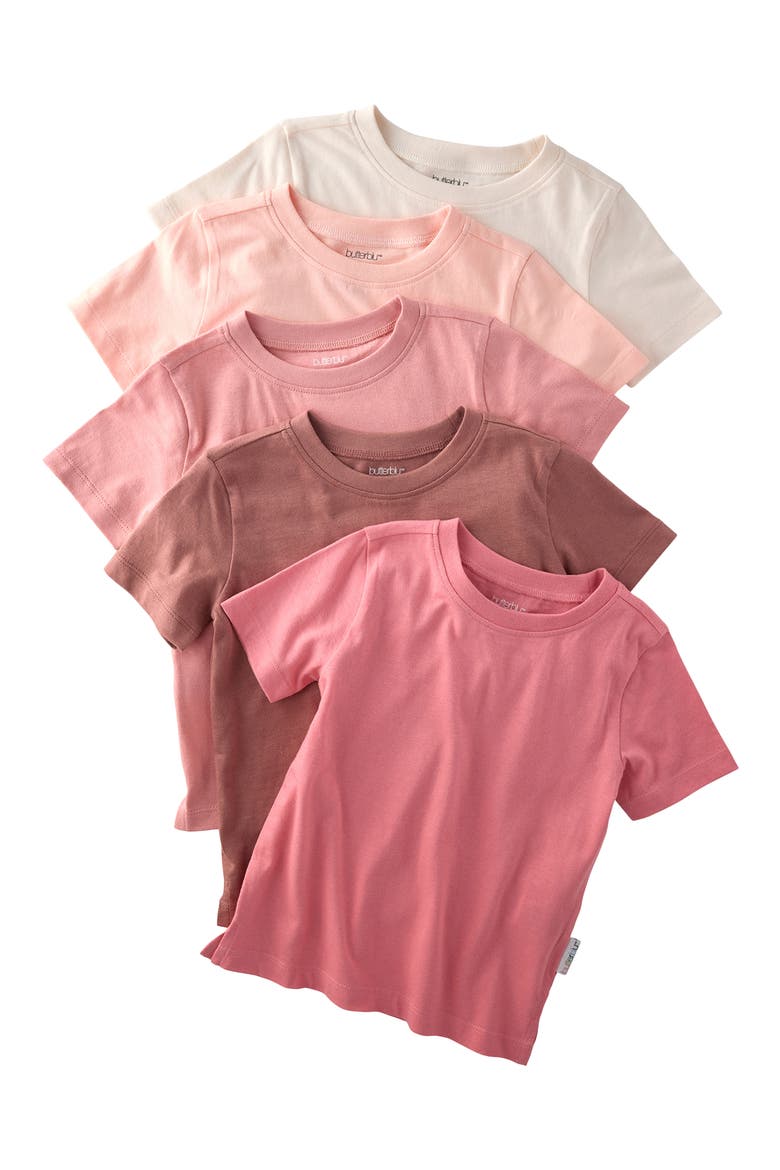 Taylor Assorted 5-Pack Organic Cotton T-Shirts, Main, color, SUNSET