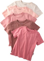 BUTTERBLU Taylor Assorted 5-Pack Organic Cotton T-Shirts