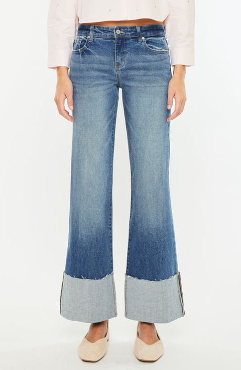 Sierra Mid Rise Wide Leg Jeans