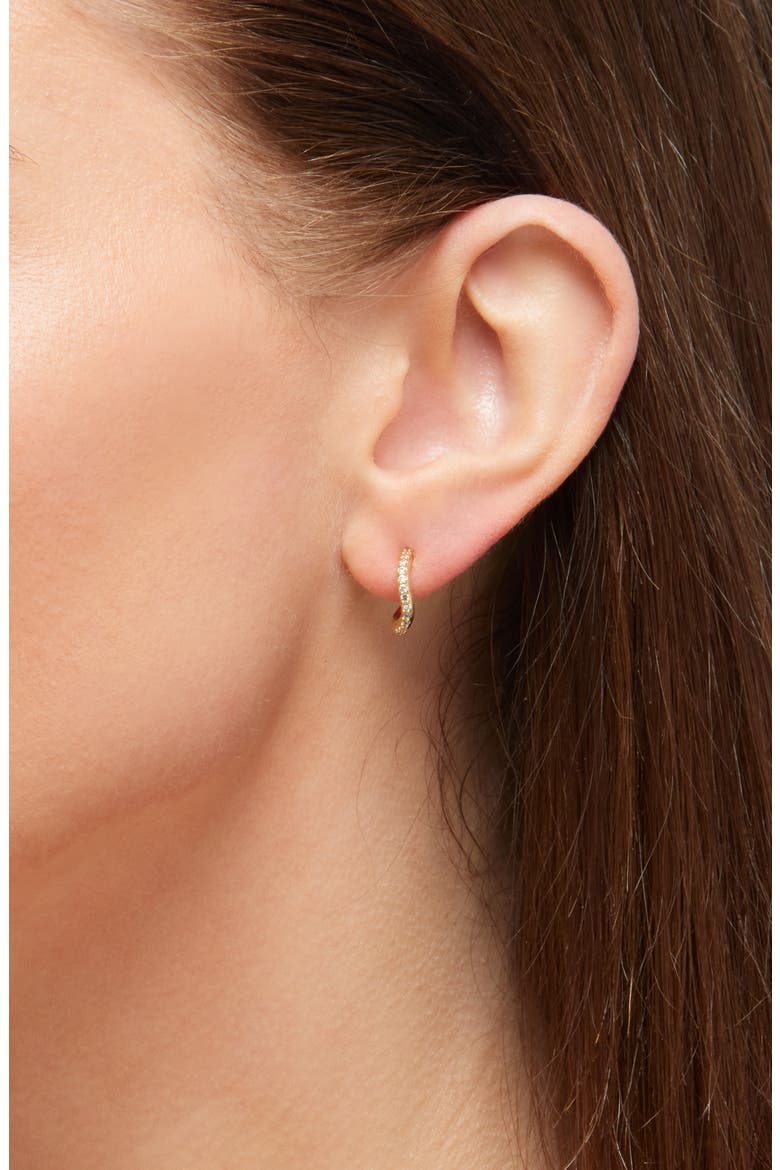 The Perfect Gift Set of 2 Wavy Hoop Earrings, Alternate, color, GOLD