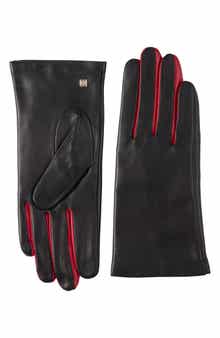 Bruno Magli Cashmere Lined Leather Gloves