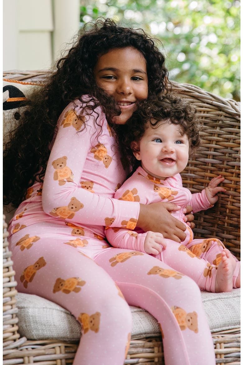 Polka Dot Little Boo Bear Romper, Alternate, color, Pink