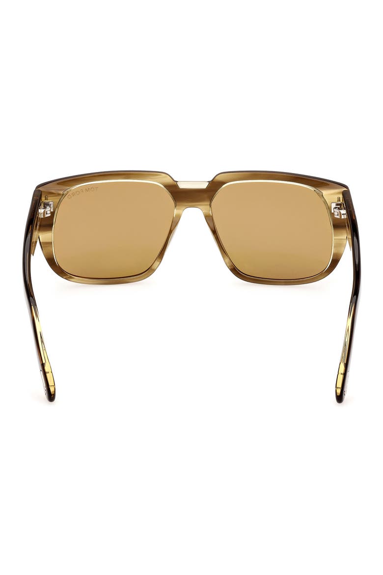 56mm Square Sunglasses, Alternate, color, COLORED HAVANA / BROWN