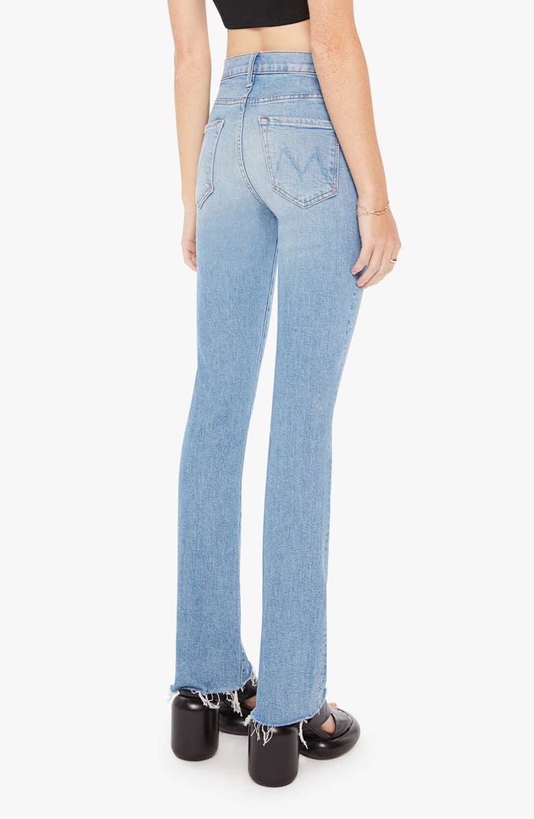 MOTHER The Insider Sneak Frayed High Waist Bootcut Jeans, Alternate, color,