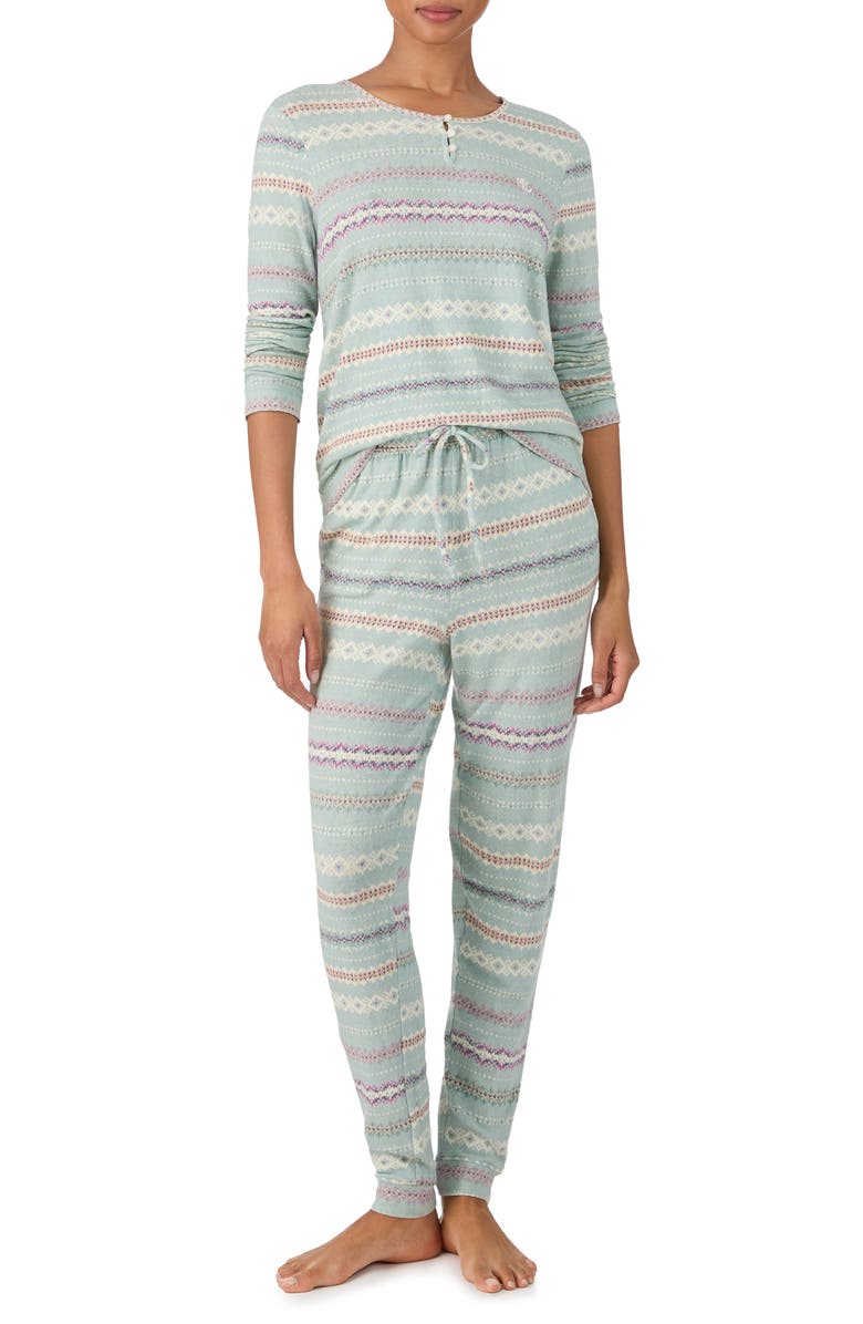 Lauren Ralph Lauren Henley Cotton Blend Pajamas, Main, color, 