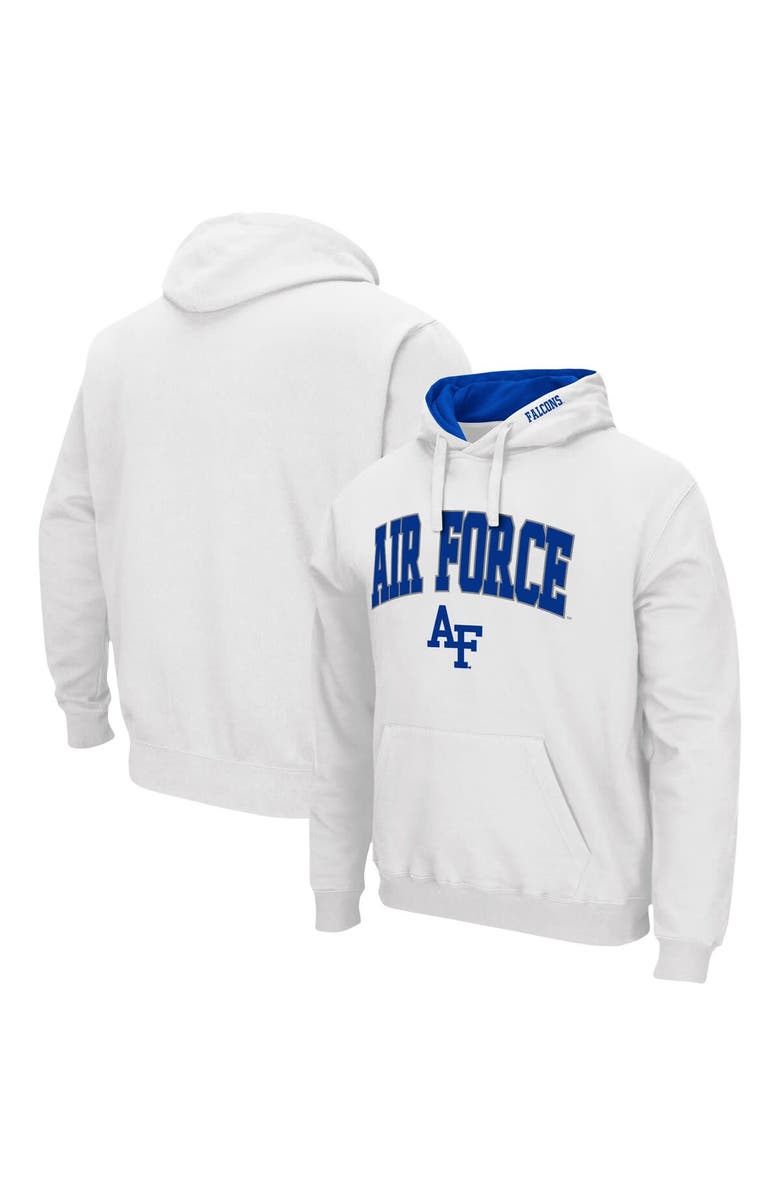 COLOSSEUM Men's Colosseum White Air Force Falcons Arch & Logo 3.0 Pullover Hoodie, Main, color, White