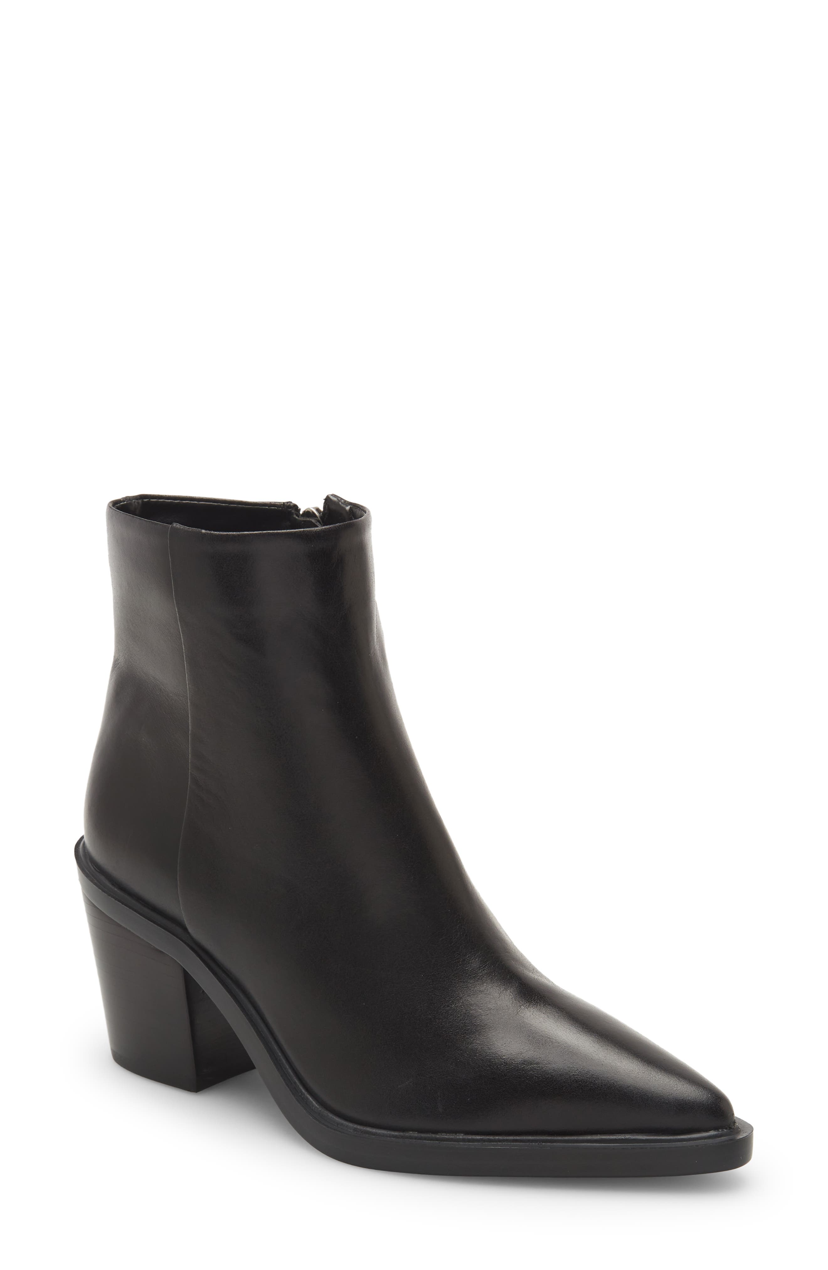 Vince Camuto Rinvalla Pointed Toe Leather Bootie, Main, color, 