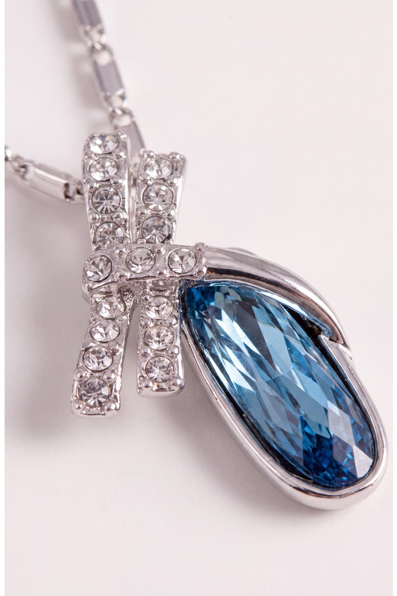 Dragonfly Egg Crystal Pendant Necklace, Alternate, color, Blue