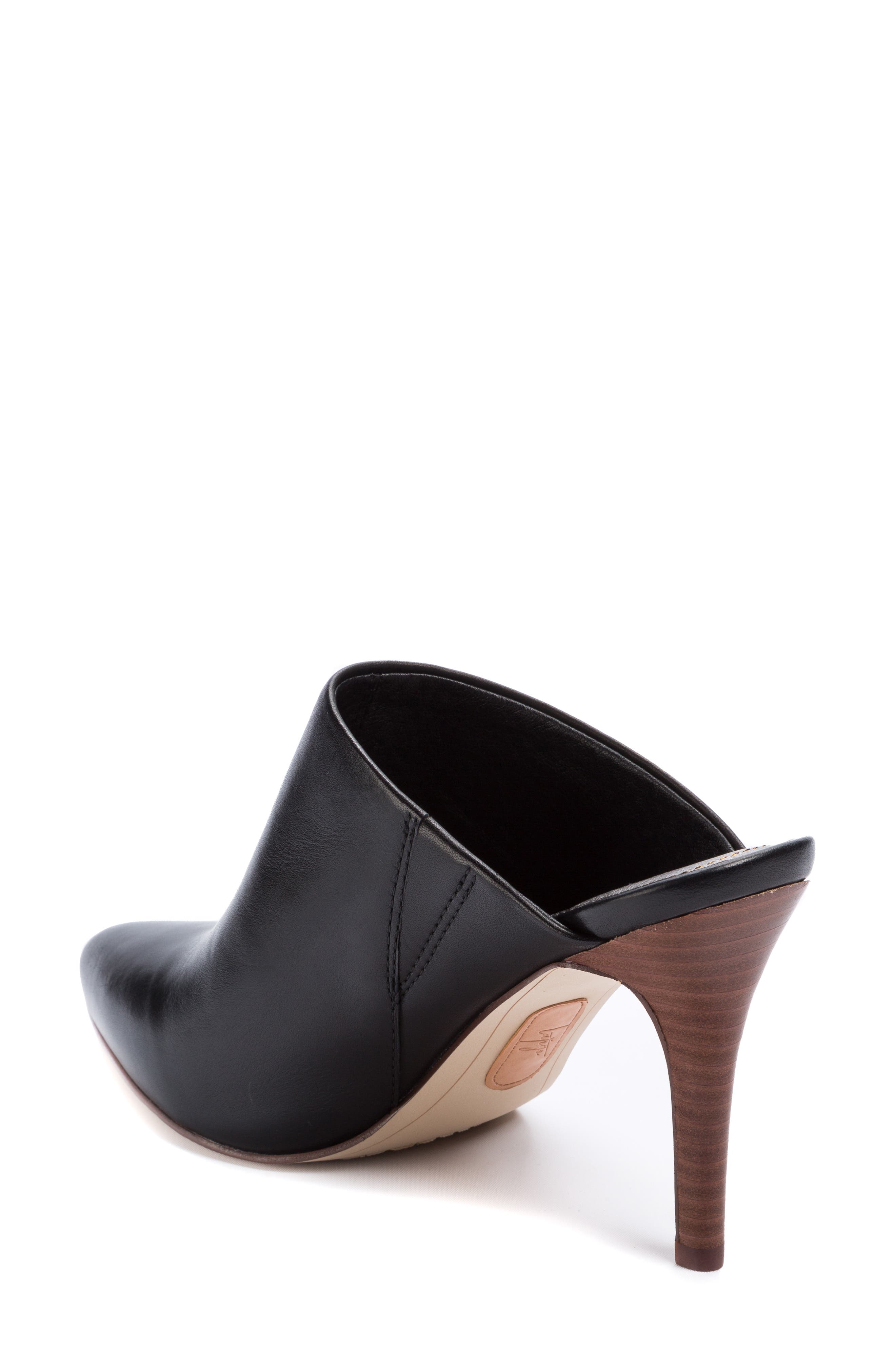 Yantis Pointy Toe Mule, Alternate, color, BLACK LEATHER