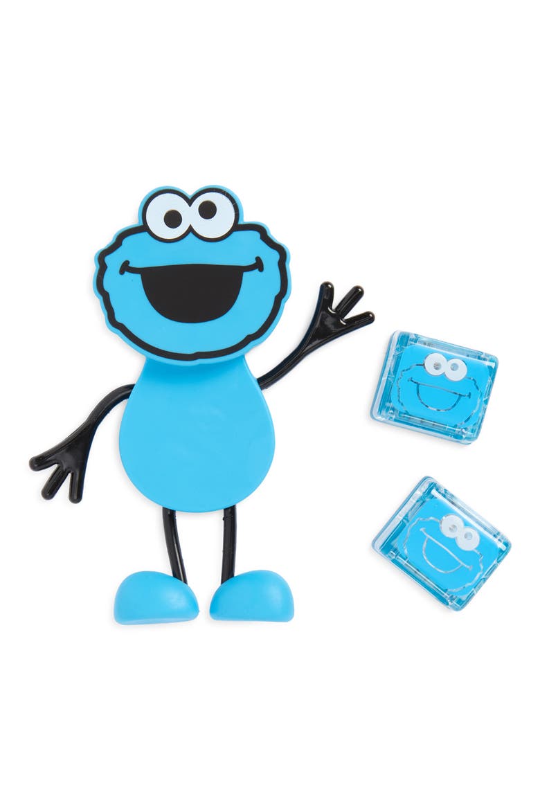 x Sesame Street® Cookie Monster Light-Up Sensory Water Toy & Cubes Set, Main, color, BLUE