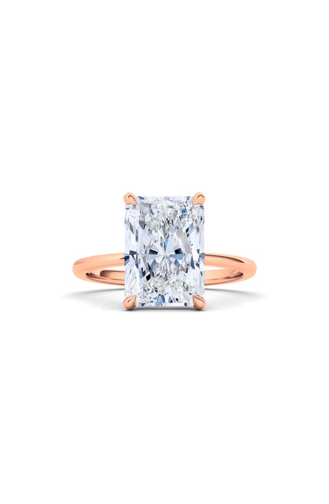 Radiant Cut Lab Created Diamond Ring