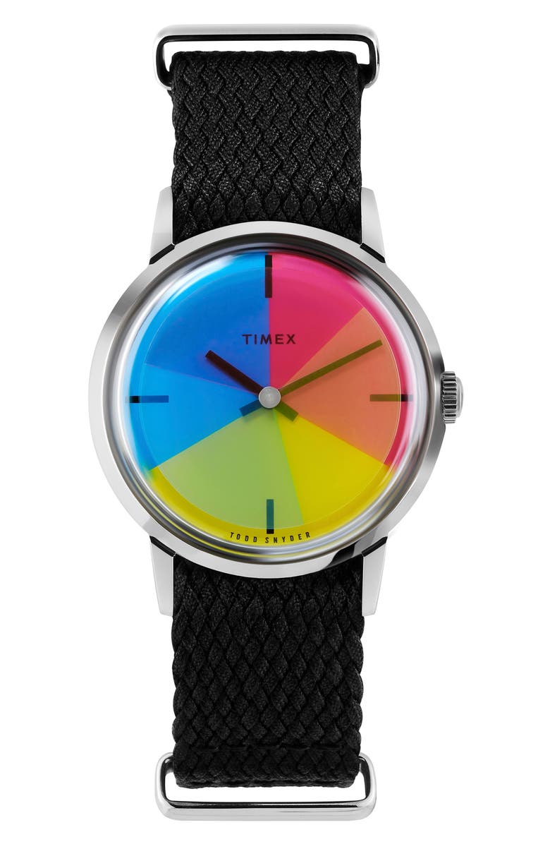 Timex<sup>®</sup> x Todd Snyder Woven Strap Watch, 34mm, Main, color,