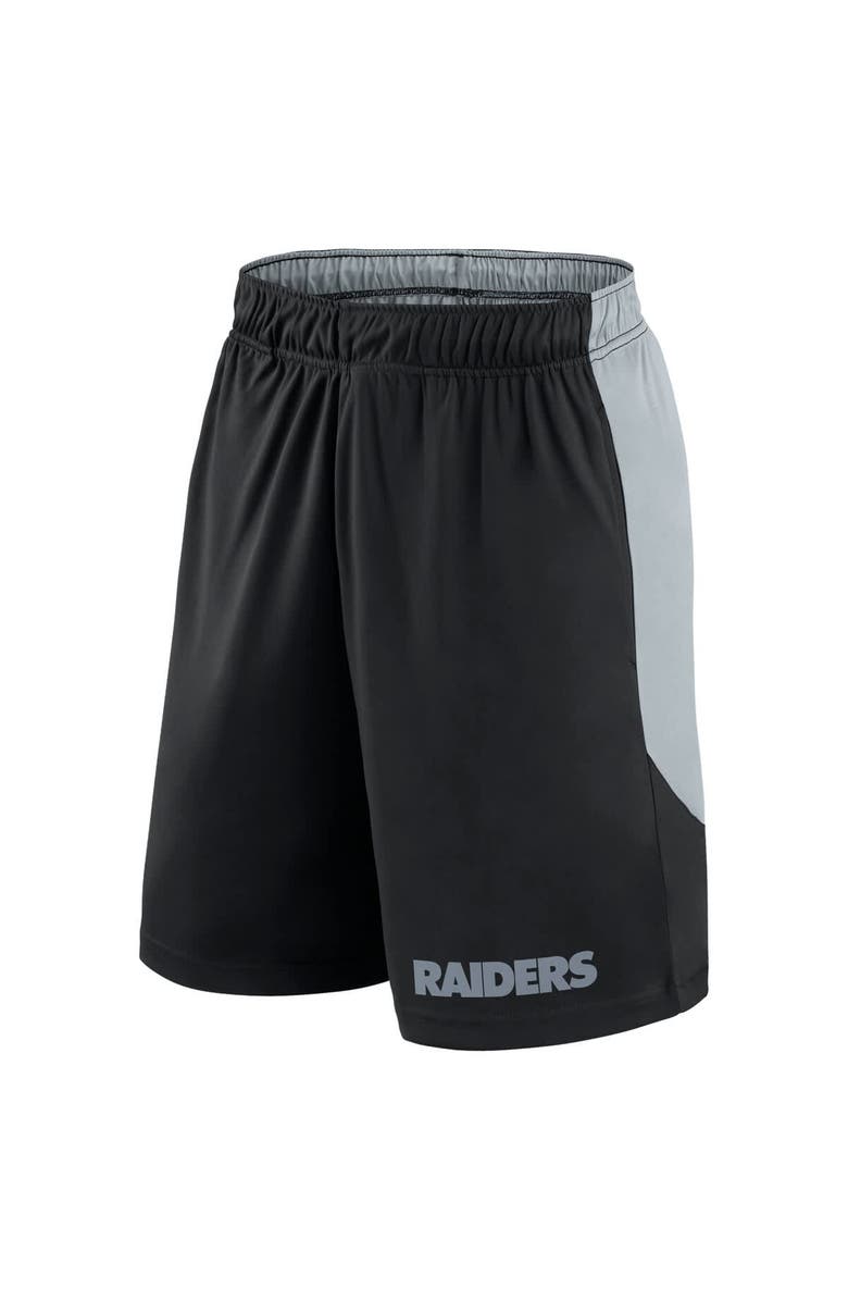 FANATICS Men's Fanatics Black/Silver Las Vegas Raiders Launch Shorts, Alternate, color, Black