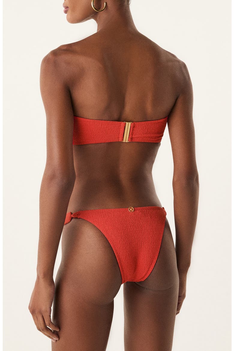 Alix Bandeau Cutout One-Piece Swimsuit, Alternate, color, RED