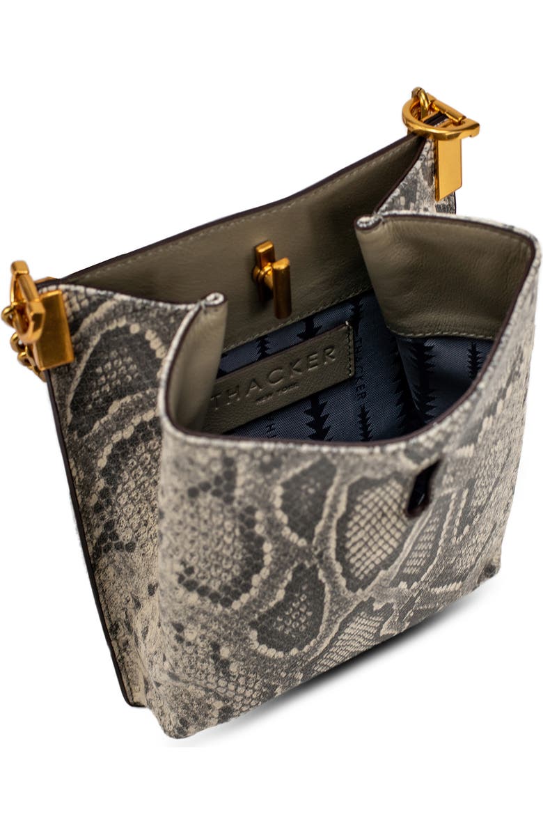 Thacker Pippa Snake Embossed Leather Crossbody Bag, Alternate, color,