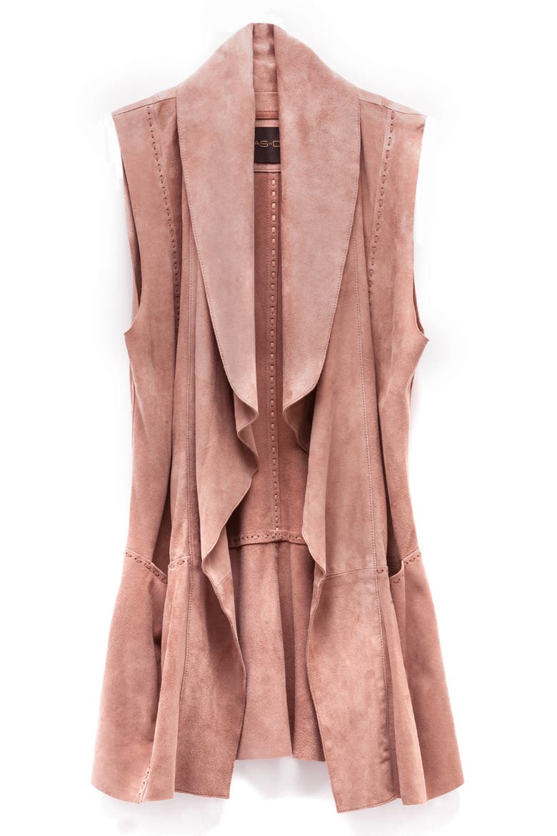 Moonlight Drape Suede Vest, Alternate, color, MOODY BLUSH