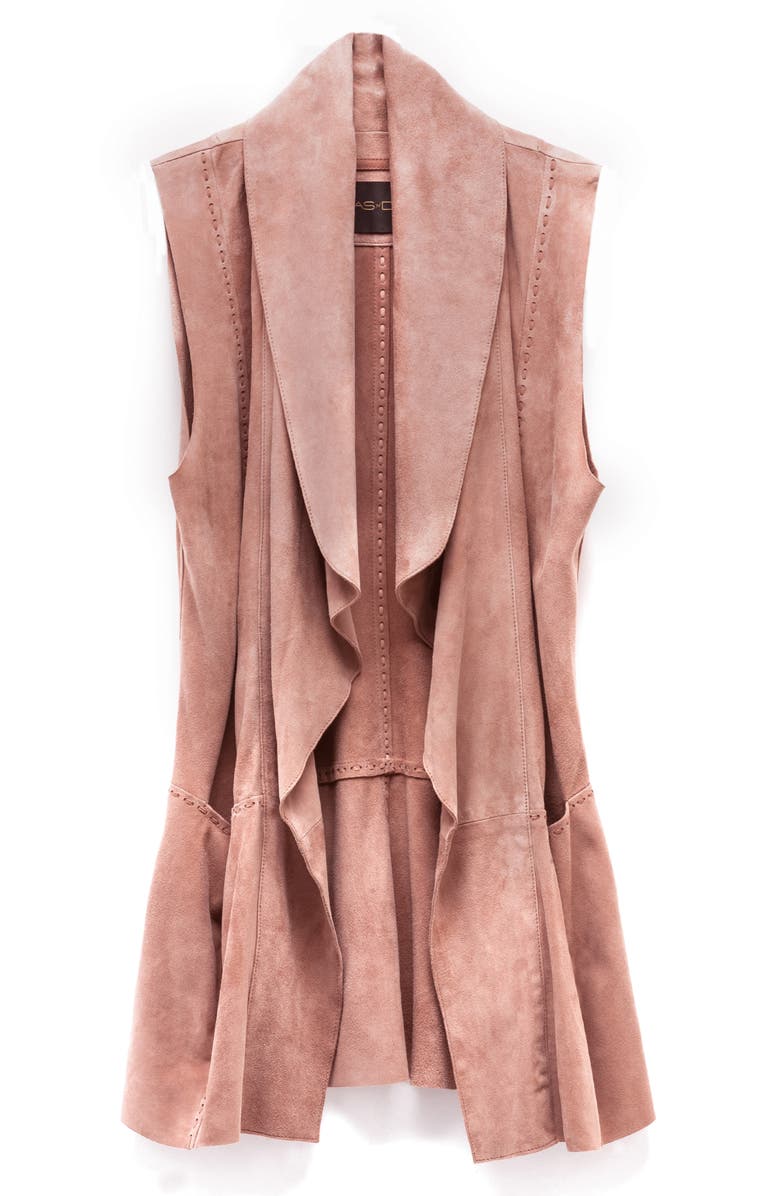 AS by DF Moonlight Drape Suede Vest, Alternate, color,