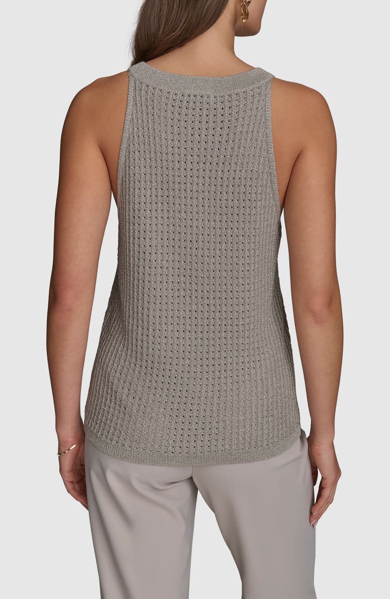 Donna Karan New York V-Neck Pointelle Sweater Tank, Alternate, color, 