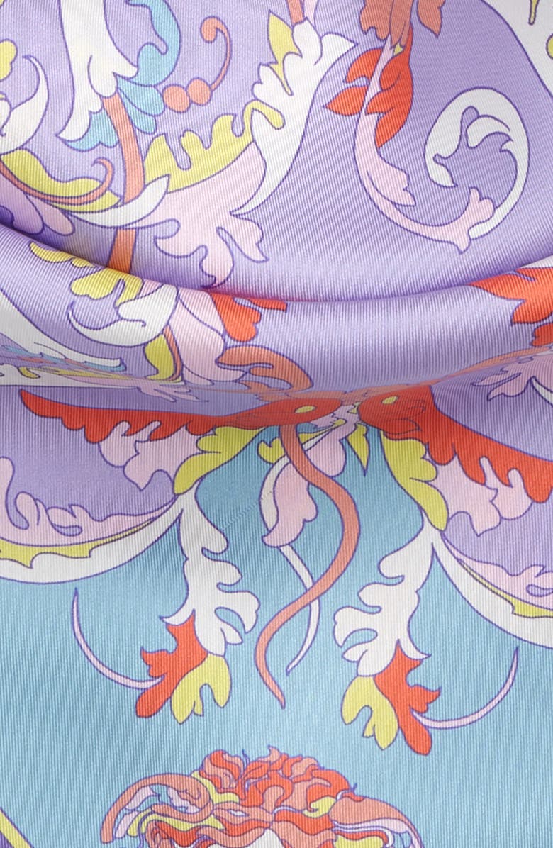 Versace Medusa Print Silk Scarf, Alternate, color,