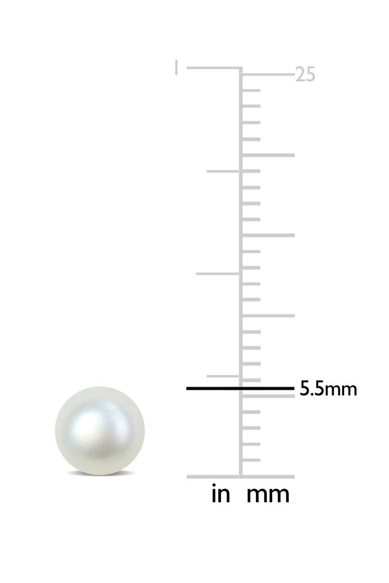 Cultured Pearl Stud Earrings, Alternate, color, WHITE