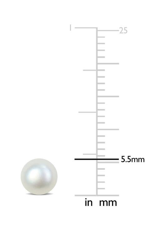 Delmar Cultured Pearl Stud Earrings In White